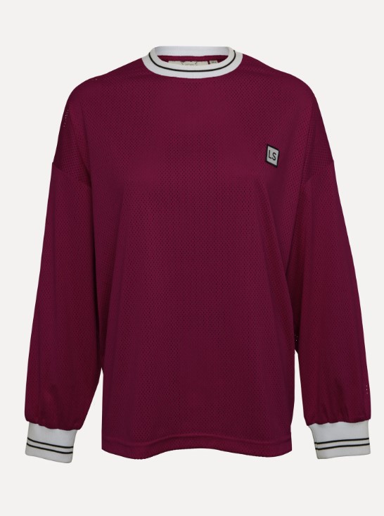 dillon mesh tee bordeaux